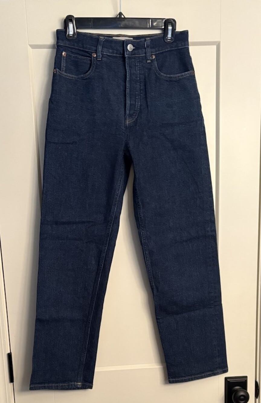 Everlane Sz 27 The Way High Button Fly Jeans Dark Wash